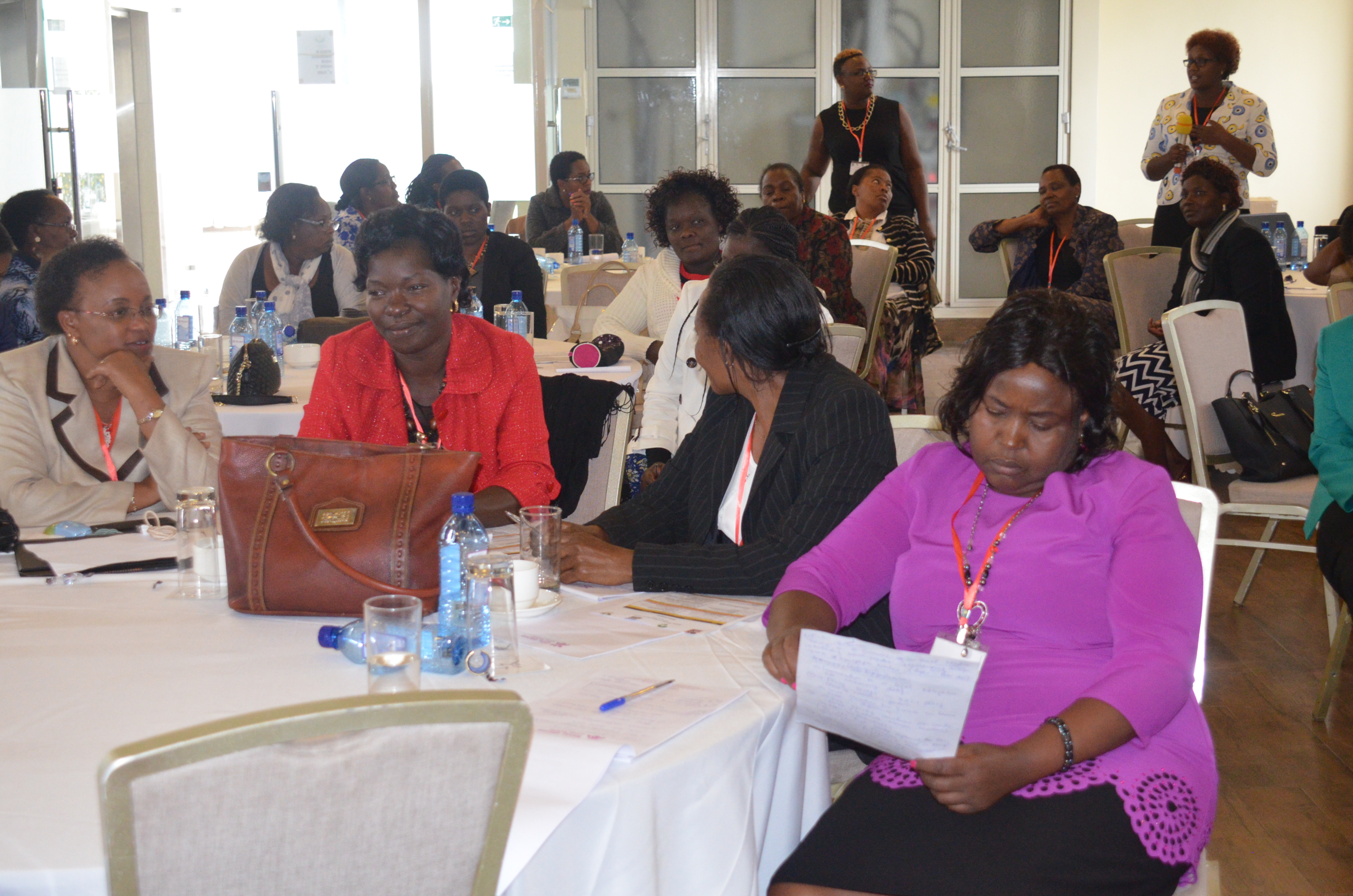 AWfB members gathered in discussion